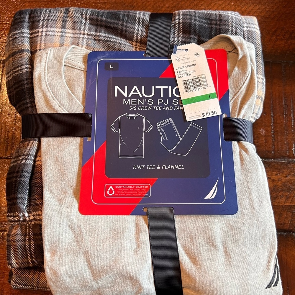 Nautica Men's PJ Set - Blue and Red
